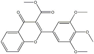 2-[3,4,5-Trimethoxyphenyl]-4-oxo-4H-1-benzopyran-3-carboxylic acid methyl ester Struktur