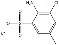 2-Amino-3-chloro-5-methylbenzenesulfonic acid potassium salt Struktur