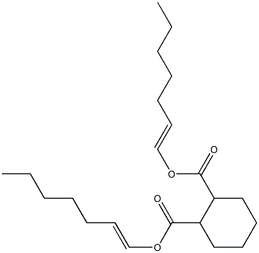 1,2-Cyclohexanedicarboxylic acid bis(1-heptenyl) ester Struktur