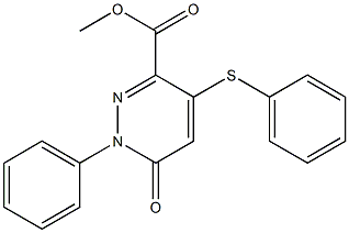 1,6-Dihydro-4-phenylthio-6-oxo-1-phenylpyridazine-3-carboxylic acid methyl ester Struktur