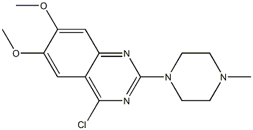 2-[4-Methyl-1-piperazinyl]-4-chloro-6,7-dimethoxyquinazoline Struktur