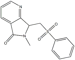 6,7-Dihydro-6-methyl-7-[(phenylsulfonyl)methyl]-5H-pyrrolo[3,4-b]pyridin-5-one Struktur