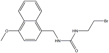 1-(2-Bromoethyl)-3-[(4-methoxy-1-naphtyl)methyl]urea Struktur