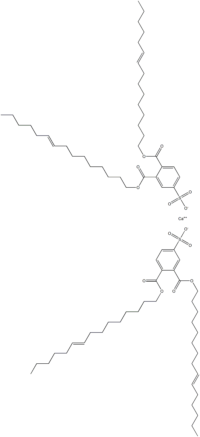 Bis[3,4-di(9-pentadecenyloxycarbonyl)benzenesulfonic acid]calcium salt Struktur