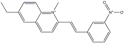 6-Ethyl-1-methyl-2-[2-(3-nitrophenyl)ethenyl]quinolinium Struktur