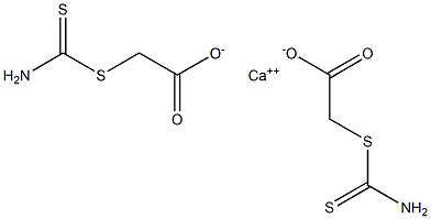 Bis[(thiocarbamoylthio)acetic acid]calcium salt Struktur