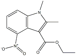 1,2-Dimethyl-4-nitro-1H-indole-3-carboxylic acid ethyl ester Struktur