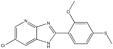 6-Chloro-2-(2-methoxy-4-methylthiophenyl)-1H-imidazo[4,5-b]pyridine Struktur