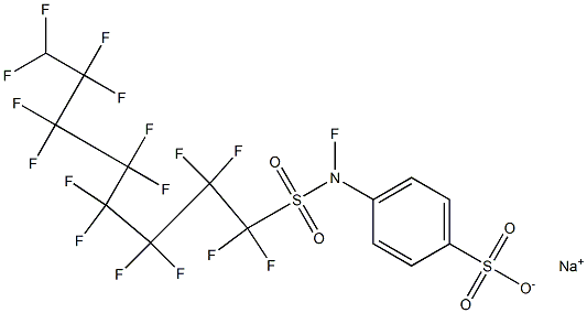 4-(Heptadecafluorooctylsulfonylamino)benzenesulfonic acid sodium salt Struktur