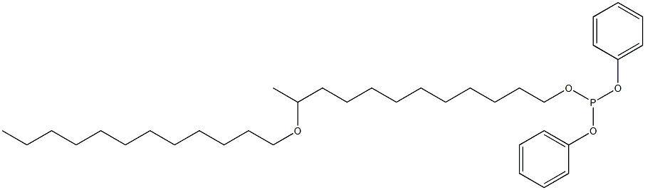 Phosphorous acid 11-(dodecyloxy)dodecyldiphenyl ester Struktur