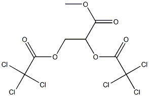 (-)-2-O,3-O-Bis(trichloroacetyl)-L-glyceric acid methyl ester Struktur