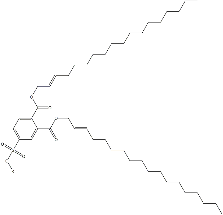 4-(Potassiosulfo)phthalic acid di(2-octadecenyl) ester Struktur