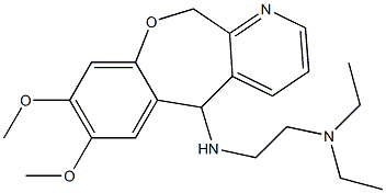 5,11-Dihydro-5-(2-diethylaminoethylamino)-7,8-dimethoxy[1]benzoxepino[3,4-b]pyridine Struktur