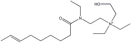 2-[N-Ethyl-N-(7-nonenoyl)amino]-N,N-diethyl-N-(2-hydroxyethyl)ethanaminium Struktur