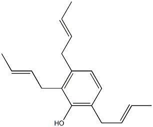 2,3,6-Tri(2-butenyl)phenol Struktur