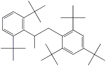 1-(2,4,6-Tri-tert-butylphenyl)-2-(2,6-di-tert-butylphenyl)propane Struktur