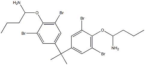 2,2-Bis[3,5-dibromo-4-(1-aminobutoxy)phenyl]propane Struktur