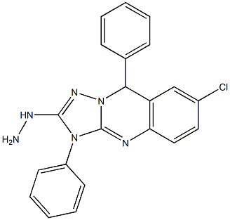 7-Chloro-3,9-dihydro-2-hydrazino-3,9-diphenyl[1,2,4]triazolo[5,1-b]quinazoline Struktur