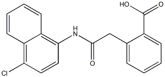 2-[2-[(4-Chloro-1-naphtyl)amino]-2-oxoethyl]benzoic acid Struktur