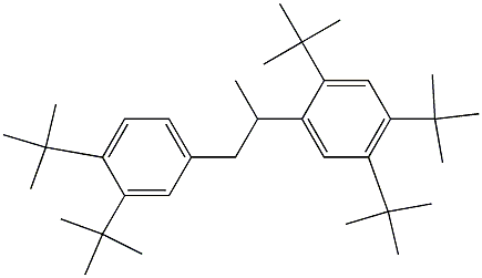 2-(2,4,5-Tri-tert-butylphenyl)-1-(3,4-di-tert-butylphenyl)propane Struktur