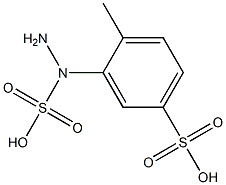 4-Methyl-3-(2-sulfohydrazino)benzenesulfonic acid Struktur