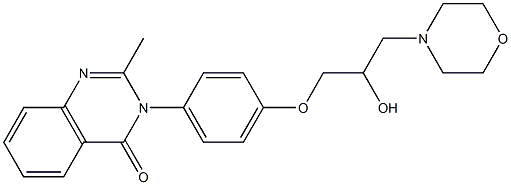 3-[4-[2-Hydroxy-3-morpholinopropoxy]phenyl]-2-methylquinazolin-4(3H)-one Struktur