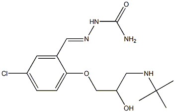 1-[5-Chloro-2-[2-hydroxy-3-(tert-butylamino)propoxy]benzylidene]semicarbazide Struktur