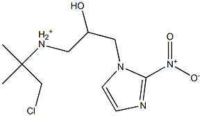 N-(2-Chloro-1,1-dimethylethyl)-2-hydroxy-3-(2-nitro-1H-imidazol-1-yl)propan-1-aminium Struktur