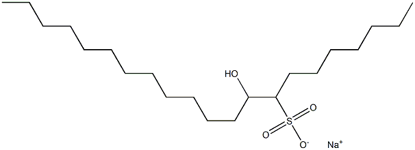 9-Hydroxyhenicosane-8-sulfonic acid sodium salt Struktur