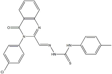 3-(4-Chlorophenyl)-2-[[[(p-methylphenyl)amino]thiocarbonylamino]iminomethyl]quinazolin-4(3H)-one Struktur