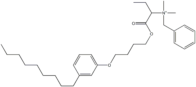 N,N-Dimethyl-N-benzyl-N-[1-[[4-(3-nonylphenyloxy)butyl]oxycarbonyl]propyl]aminium Struktur