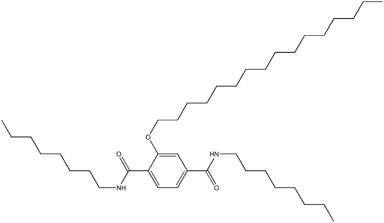 2-(Hexadecyloxy)-N,N'-dioctylterephthalamide Struktur