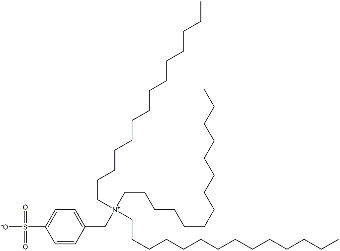 N,N,N-Tristetradecyl-4-sulfonatobenzenemethanaminium Struktur