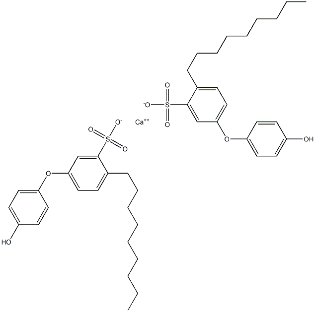 Bis(4'-hydroxy-4-nonyl[oxybisbenzene]-3-sulfonic acid)calcium salt Struktur