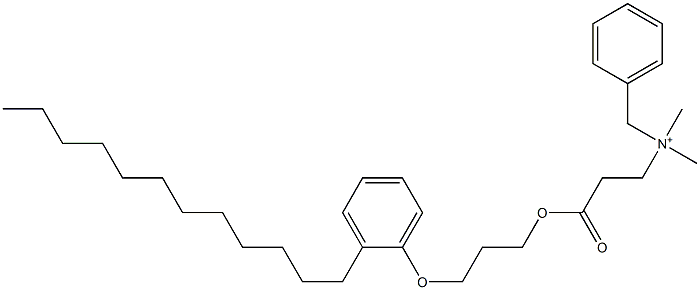 N,N-Dimethyl-N-benzyl-N-[2-[[3-(2-dodecylphenyloxy)propyl]oxycarbonyl]ethyl]aminium Struktur