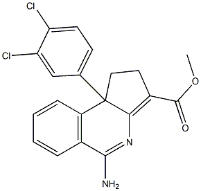 5-Amino-1,9b-dihydro-9b-(3,4-dichlorophenyl)-2H-cyclopent[c]isoquinoline-3-carboxylic acid methyl ester Struktur