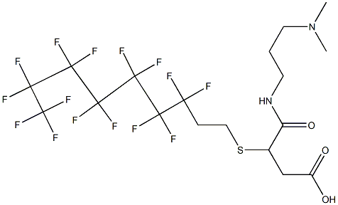 3-[[3-(Dimethylamino)propyl]carbamoyl]-3-[(3,3,4,4,5,5,6,6,7,7,8,8,9,9,9-pentadecafluorononyl)thio]propionic acid Struktur