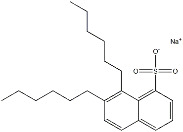 7,8-Dihexyl-1-naphthalenesulfonic acid sodium salt Struktur