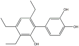 3',4',6'-Triethyl-1,1'-biphenyl-2',3,4-triol Struktur