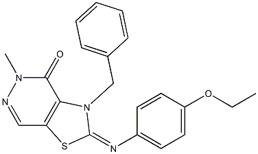 2-(4-Ethoxyphenylimino)-3-benzyl-5-methylthiazolo[4,5-d]pyridazin-4(5H)-one Struktur