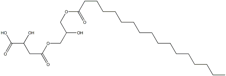 L-Malic acid hydrogen 4-(2-hydroxy-3-heptadecanoyloxypropyl) ester Struktur