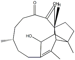 (3aR,8S)-1,2,3,3a,4,5,6,7,8,9,10,12a-Dodecahydro-13,14-dihydroxy-1,8,12-trimethyl-4-methylene-1,11-ethanocyclopentacycloundecen-5-one Struktur