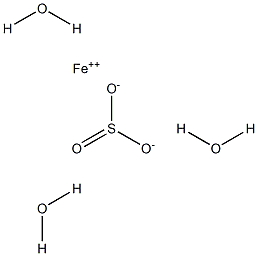 Iron(II) sulfite trihydrate Struktur