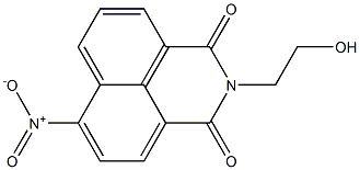 2-(2-Hydroxyethyl)-6-nitro-1H-benzo[de]isoquinoline-1,3(2H)-dione Struktur