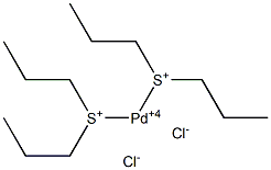 Bis(dipropylsulfonio)palladium(IV) dichloride Struktur