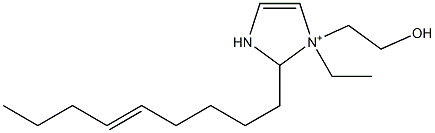 1-Ethyl-1-(2-hydroxyethyl)-2-(5-nonenyl)-4-imidazoline-1-ium Struktur