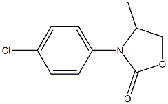 4-Methyl-3-(4-chlorophenyl)oxazolidin-2-one Struktur