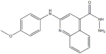 2-(4-Methoxyphenylamino)quinoline-4-carbohydrazide Struktur