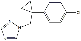 1-[[1-(4-Chlorophenyl)cyclopropyl]methyl]-1H-1,2,4-triazole Struktur