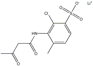 3-(Acetoacetylamino)-2-chloro-4-methylbenzenesulfonic acid lithium salt Struktur